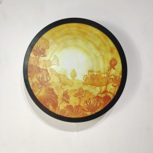 Đèn tam quang FS vân Trúc Chỉ hoa Sen 2 Den tho truc chi hoa sen